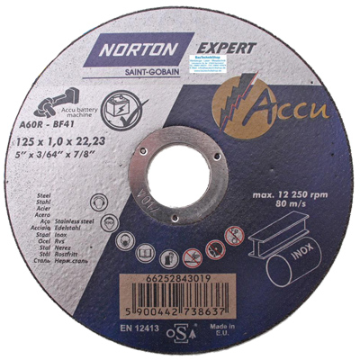 NORTON Accu отрезные диски по стали и нержавейки